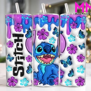 3D Inflated Cartoon 20 oz Skinny Tumbler Png, Cartoon Characters 20oz Tumbler Png, Straight and Taper Tumbler Wrap, 3D 20oz Tumbler Wrap