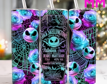 Horror Characters 20 oz Skinny Tumbler Png, Halloween Couple 20oz Tumbler Png, Horror Halloween Straight and Taper Tumbler Wrap