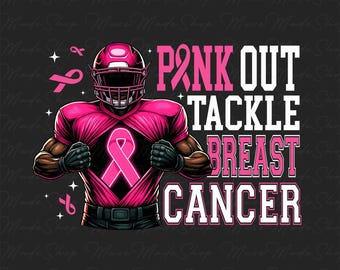 Football Pink Out png, Breast Cancer Football Png, Breast Cancer Awareness, Pink Coquette Football, Football Mom png, Tackle Breast Cancer