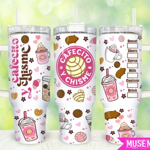 Coffee 40oz Tumbler Png, Pink Coffee Tumbler 40oz Png, Coffee Cups 40oz Tumbler Wrap, Coffee 40oz Quencher Tumbler, 40oz Quencher Wrap