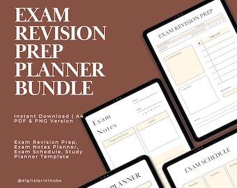 Exam Prep Planner Bundle: Digital Student Study Kit