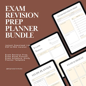 Exam Prep Planer | Studienplaner | Studienplaner Printable | Prüfungs-Planer | Prüfungsstudien-Bundle | Test Prep Kit | Digitaler Studentenplaner