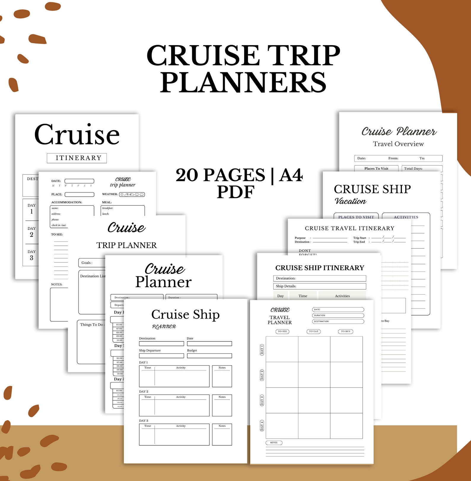 Cruise Planner | Travel Planner | Cruise Planning Printables | Trip ...