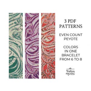 Abstract Peyote Bracelet Pattern, Peyote beaded bracelet, Beaded bracelet pattern, Unusual Peyote, Peyote Beadwork, Simple Peyote Bracelet