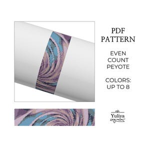 Abstract Peyote Bracelet Pattern, Peyote beaded bracelet, Beaded bracelet pattern, Unusual Peyote, Peyote Beadwork, Simple Peyote Bracelet