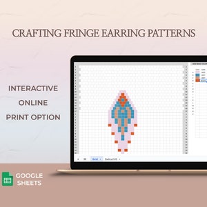 Fransen Ohrringe Muster Perlen Millimeterpapier Brick Stitch Pattern Software