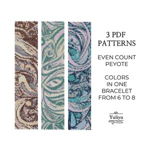 Abstract Peyote Bracelet Pattern, Peyote beaded bracelet, Beaded bracelet pattern, Unusual Peyote, Peyote Beadwork, Simple Peyote Bracelet