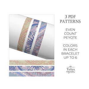 Narrow Abstract Peyote Bracelet Pattern, Peyote beaded bracelet, Beaded bracelet pattern,Cute Peyote, Peyote Beadwork,Simple Peyote Bracelet