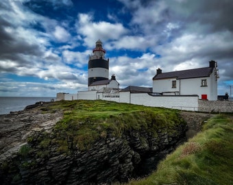 Hook Leuchtturm Irland | Hook Head Lighthouse | Digitales Landschaftsfoto | Printable Küstenbild | County Wexford Fotokunst