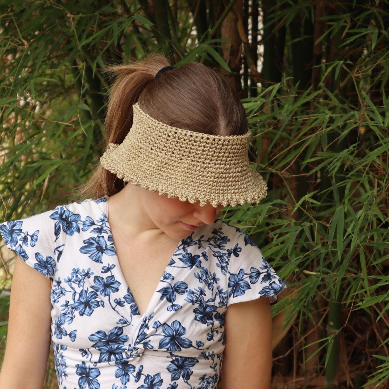 Crochet Sun Hat Pattern | Crownless Visor (PDF Pattern) - Etsy