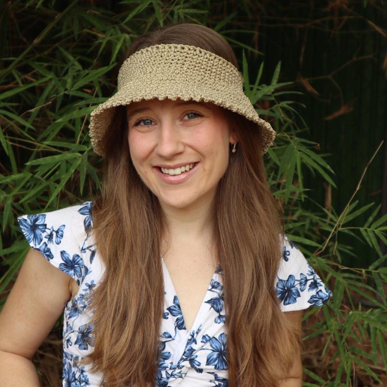 Crochet Sun Hat Pattern | Crownless Visor (PDF Pattern) - Etsy