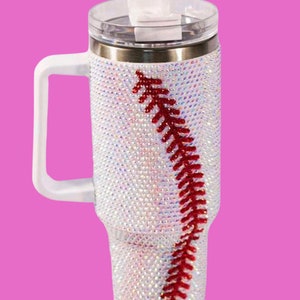 Blinged Out Baseball Stanley Inspired Tumbler