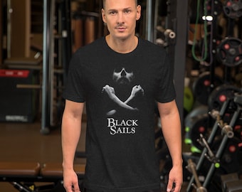 Bone Cross Black Sails Starz Series T-Shirt Unisex - 100% Cotton | Captain Flint, Blackbeard, Anne Bonny, Flag Black Pirate Series