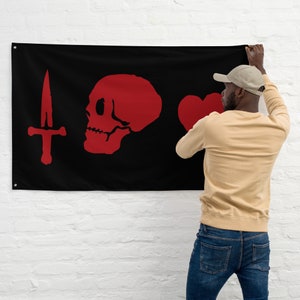 1. Captain Charles Vane Flag, Black Sails Inspired, Pirate Decor, Nautical Wall Art