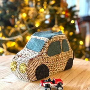 Patrón de costura para bolsa de almacenamiento de coches de juguete con forma de coche / PDF digital con instrucciones