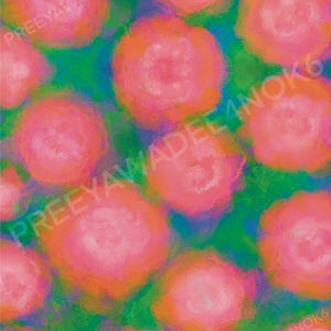 Eclectic Floral Wall Art: Colorful Pastel Print (Digital Download)