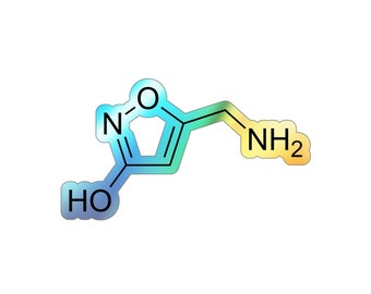 Muscimol Molecule - Holographic Die-cut Stickers