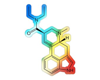 LSD Molecule - Holographic Die-cut Stickers