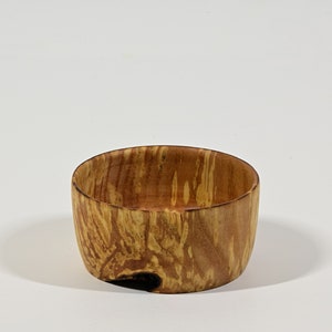 Wooden bowl, garden wood, solid wood, oiled, diameter 7 cm