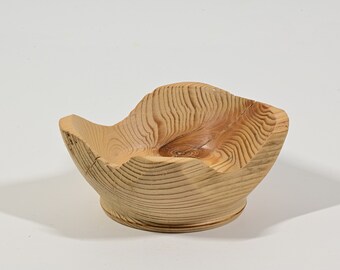 Wooden bowl, softwood, solid wood, diameter 10.5 cm