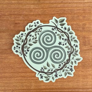 Celtic Triskelion Spiral Wreath Vinyl Sticker