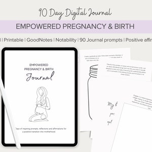 Digital Pregnancy and Birth Journal | Mindful Motherhood | Spiritual Birth| Printable Planner | Pregnancy Gift