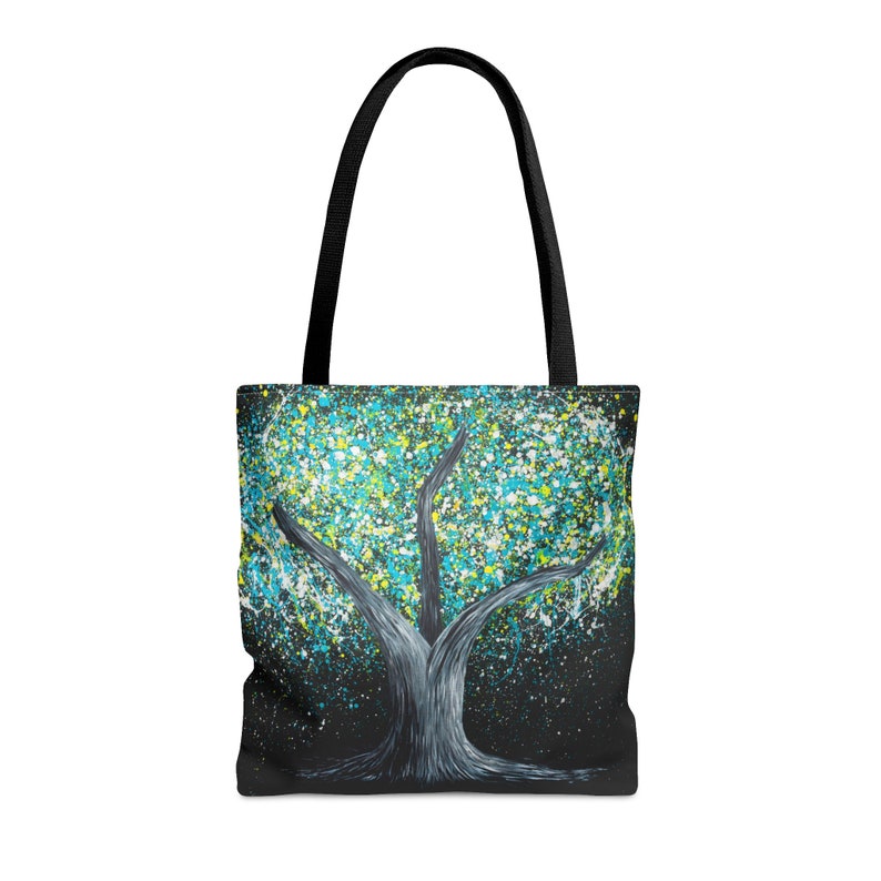 BAUM DES LEBENS CANVAS Polyester & Cord Stoff Tragetasche Geschenk für Mutter, Naturliebhaber Cross Body Schulter Tasche Bild 10