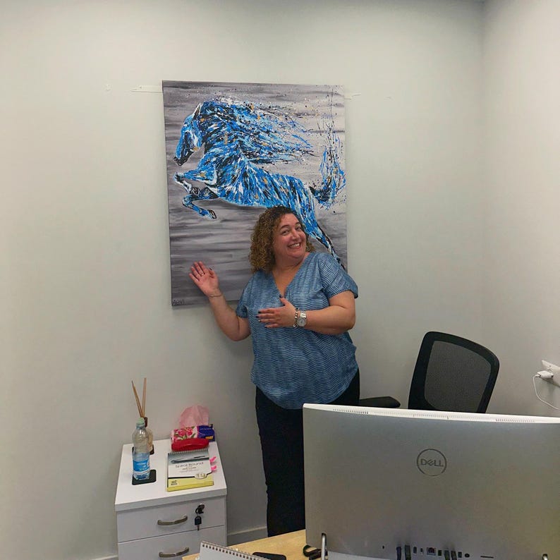 HORSE ANIMAL Western Home Décor Print on Canvas Equestrian Wall ART