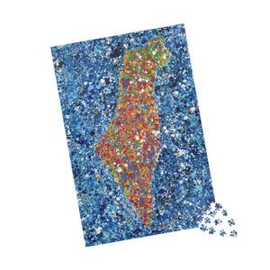 Karte von Israel - Kulturelles Land Puzzle, Lernbrettspiel für Familien, Feiertagsaktivität, Chanukka-Geschenk