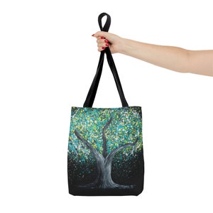 BAUM DES LEBENS CANVAS Polyester & Cord Stoff Tragetasche Geschenk für Mutter, Naturliebhaber Cross Body Schulter Tasche Bild 8