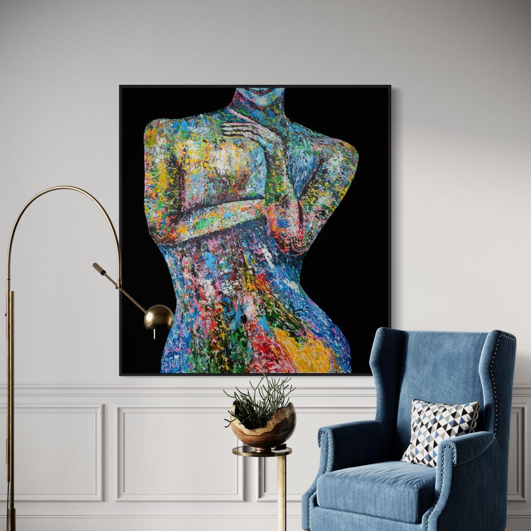 Abstract Female Body Wall Art Sexy Lady Painting Print on Canvas to ...