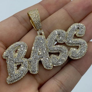 9.67 CTW Round VVS1 Moissanite Letter Pendant, Iced Out Hip Hop Pendants, Custom Moissanite Charm Pendant, Halloween Gift Pendant