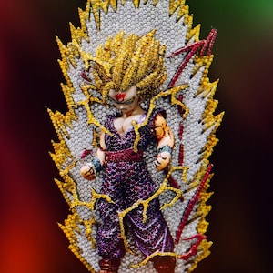 Colgante de hip hop con diamantes de dibujos animados de Goku en 3D, plata 925, piedra de color CZ, colgante 3D de lujo con dibujos animados, joyería de rapero para hombre.