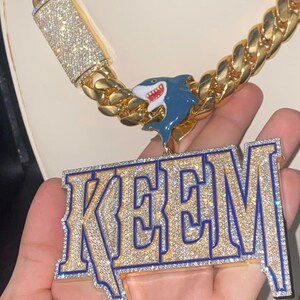 41.67 CTW Round VVS Moissanite Letter Pendant, Iced Out Hip Hop Letter pendants, Silver Custom Moissanite Charm Pendant For Christmas Gift