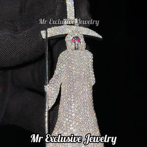 14K Gold Iced out Devil Charm Pendant Real VVS1 Moissanite Diamond Hip Hop Pendant, Custom Design Pendant For Gift, Pass Diamond Tester