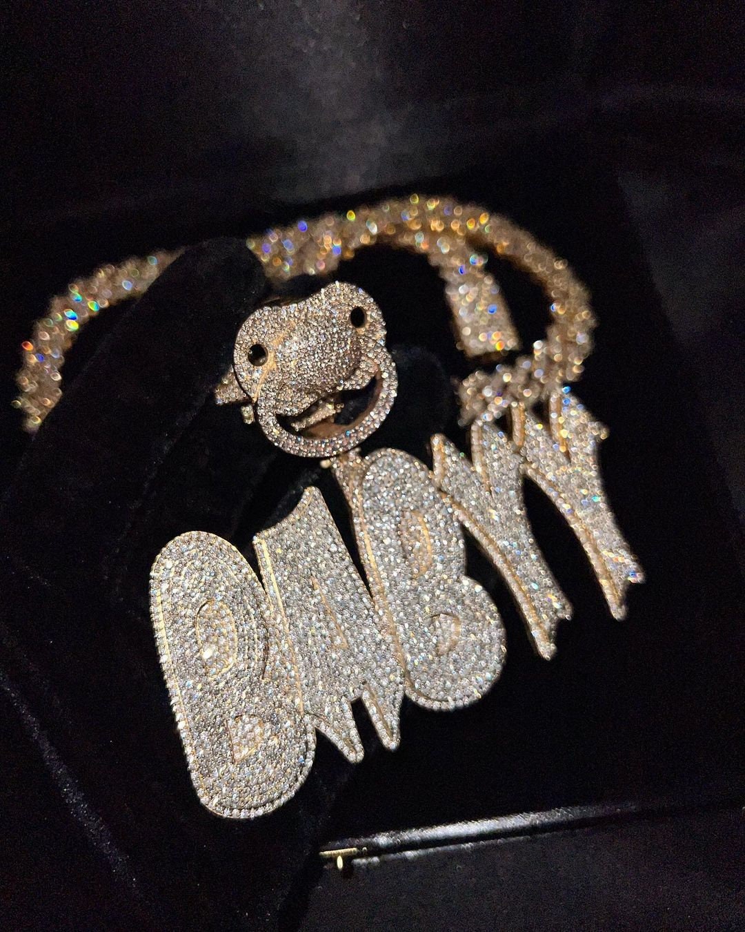 Custom Name Diamond Pendant Real VVS Moissanite Men Hip Hop Pendant