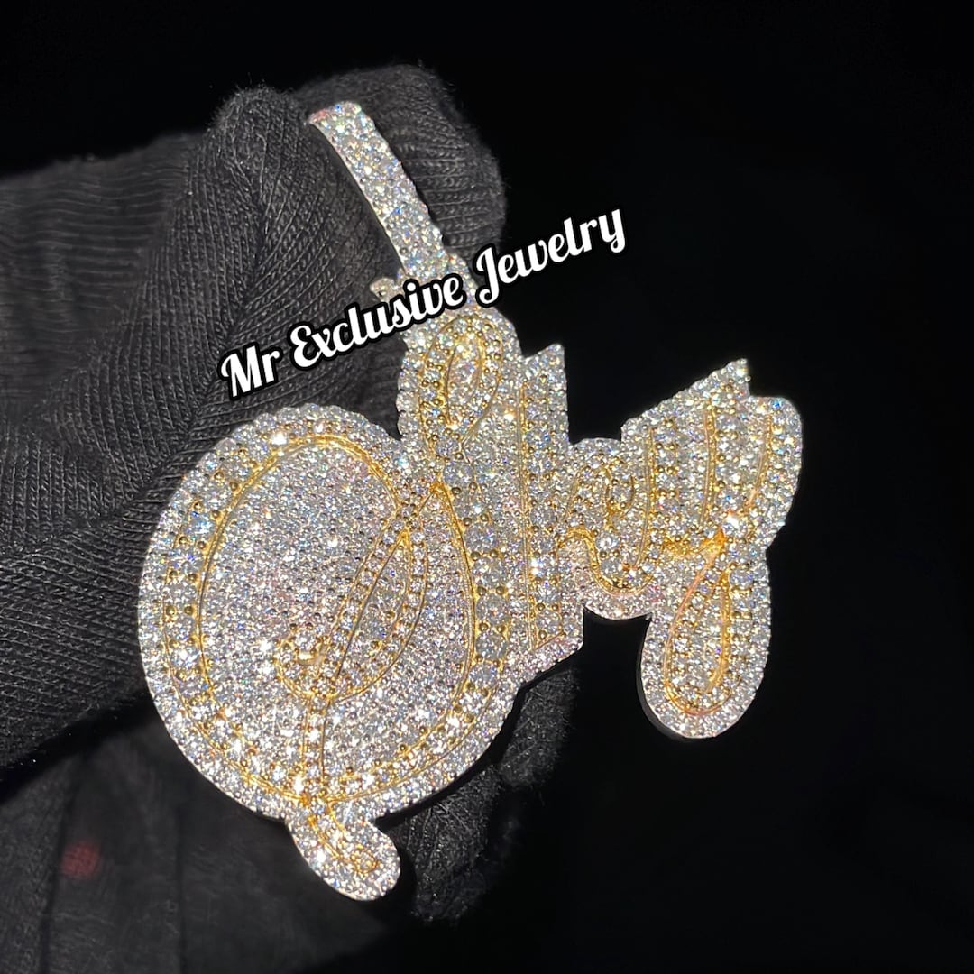 Rapper Pendant Numbers Customize Hip Hop Pendant, Custom Letter and Number Pendant, Iced Out ...