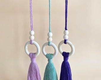 Diffuseur de parfum en macramé | Support désodorisant | Fait main