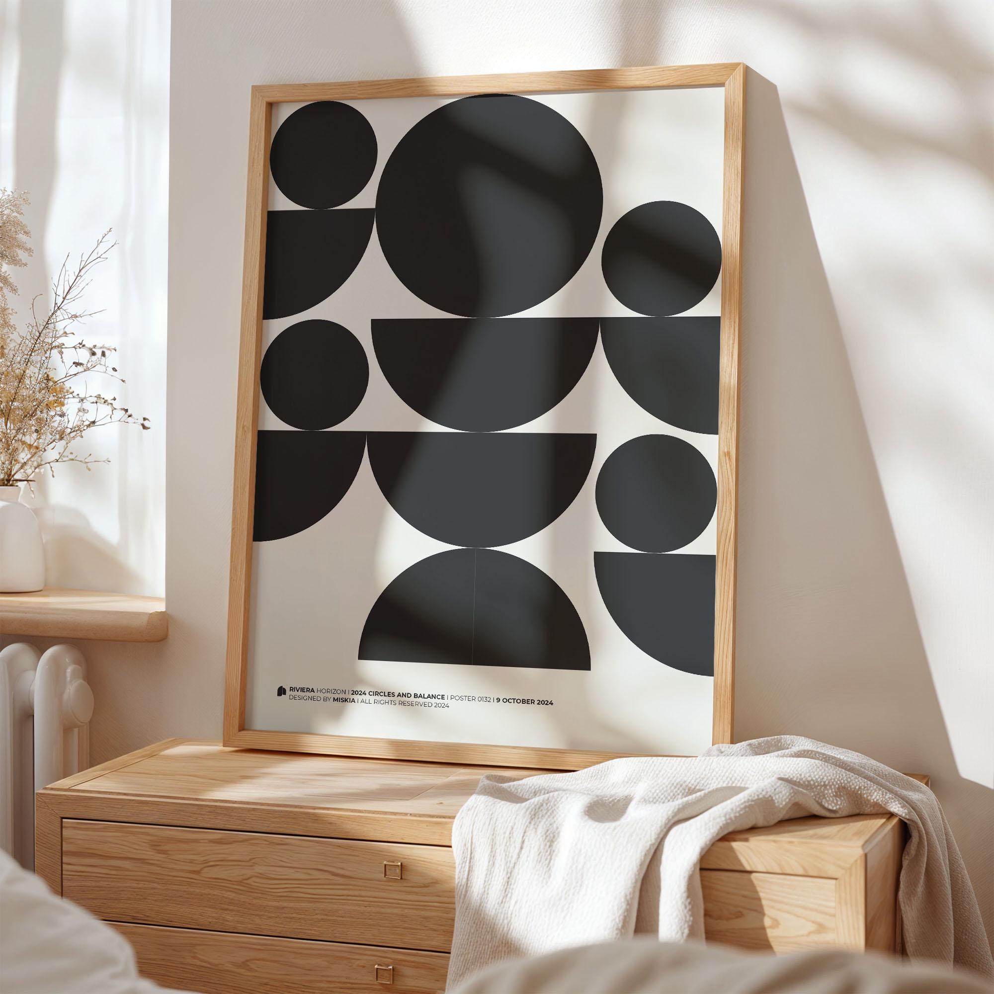 Minimalist Bauhaus Poster - "circles and Balance" - Geometric Wall Art ...