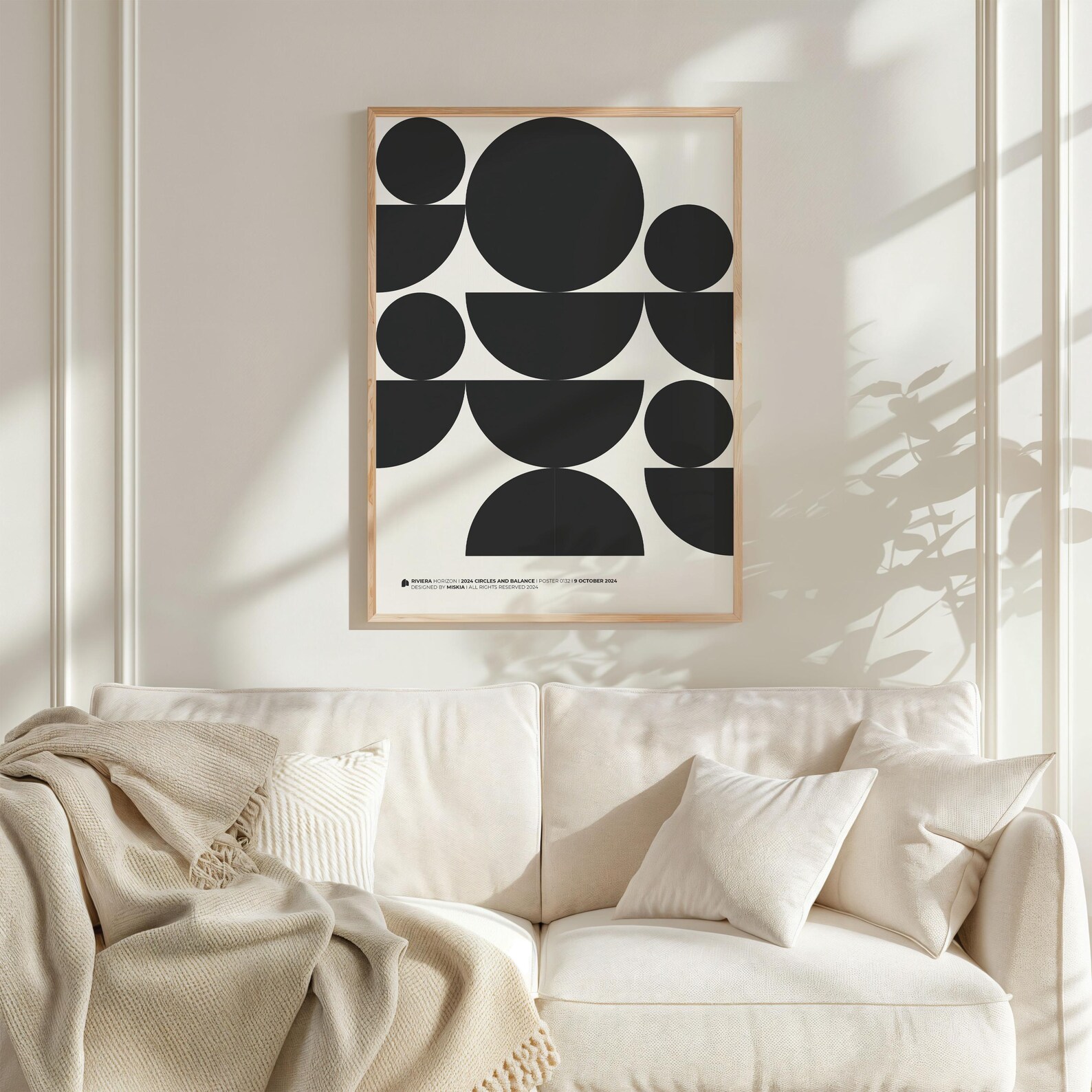 Minimalist Bauhaus Poster - "circles and Balance" - Geometric Wall Art ...