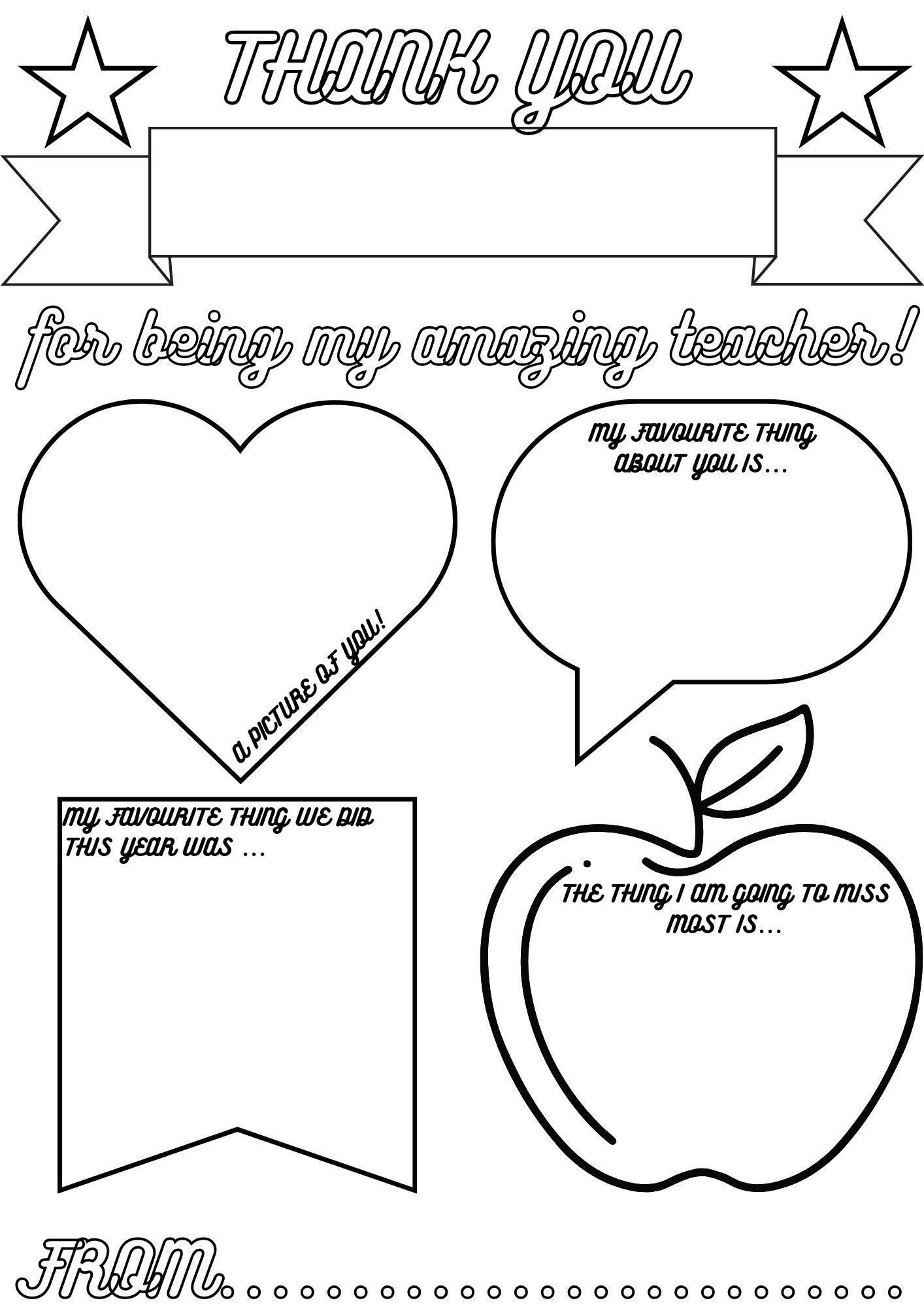 Printable Teacher Appreciation Gift End of Year Thank You - Etsy