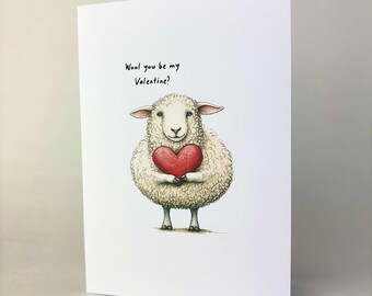 Sheep in Love Valentine's Day Card, Anniversary Card - Etsy UK