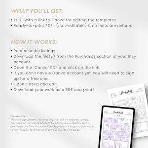 May include: A digital download for a printable bookshelf coloring page. The image shows a preview of the coloring page with purple lines on a white background. The text "Bookshelf" is at the top of the page.