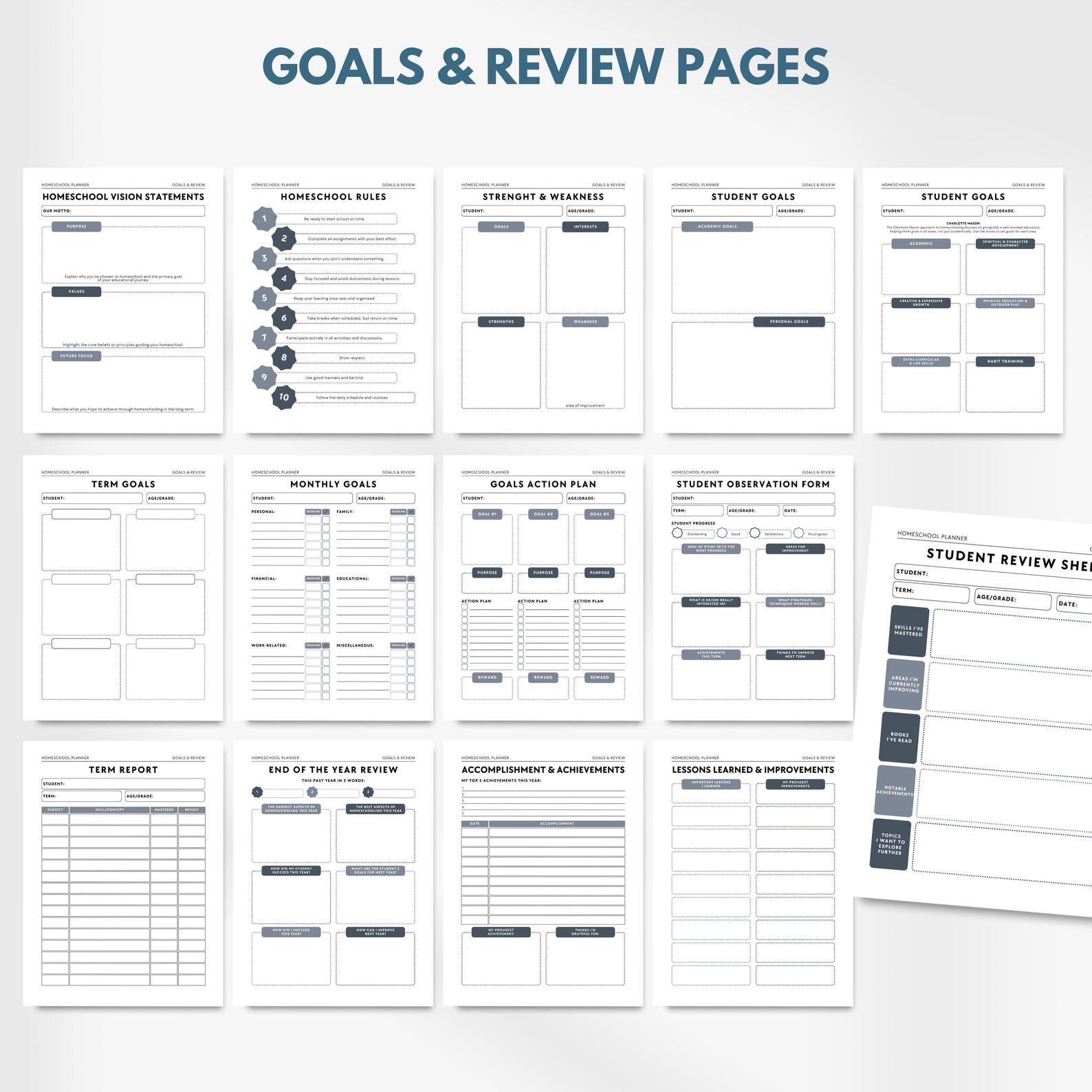 Homeschool Planner 2026 - 2027, FULLY EDITABLE & PRINTABLE Teacher ...