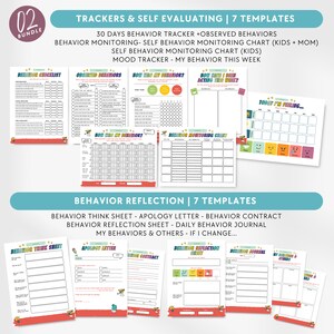 Editable Kid Chore Chart & Behavior Tracker Bundle, Kids Checklist ...