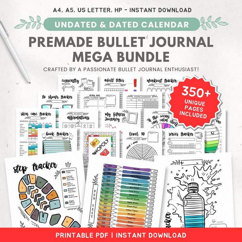 Bullet journal 2026 etsy