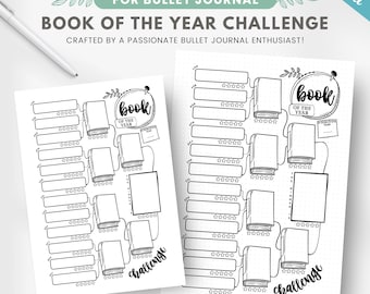 Book of the year challenge, editable book bracket, printable reading journal insert, top book of the year, monthly book challenge, book game