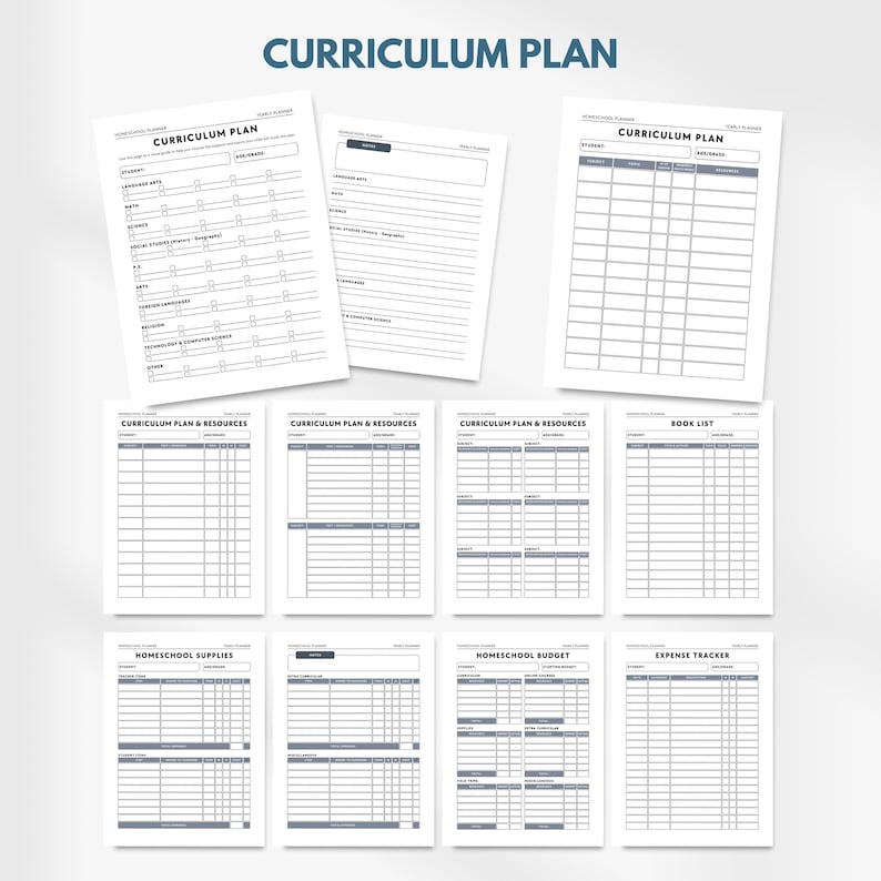 Homeschool Planner 2026 - 2027, FULLY EDITABLE & PRINTABLE Teacher ...
