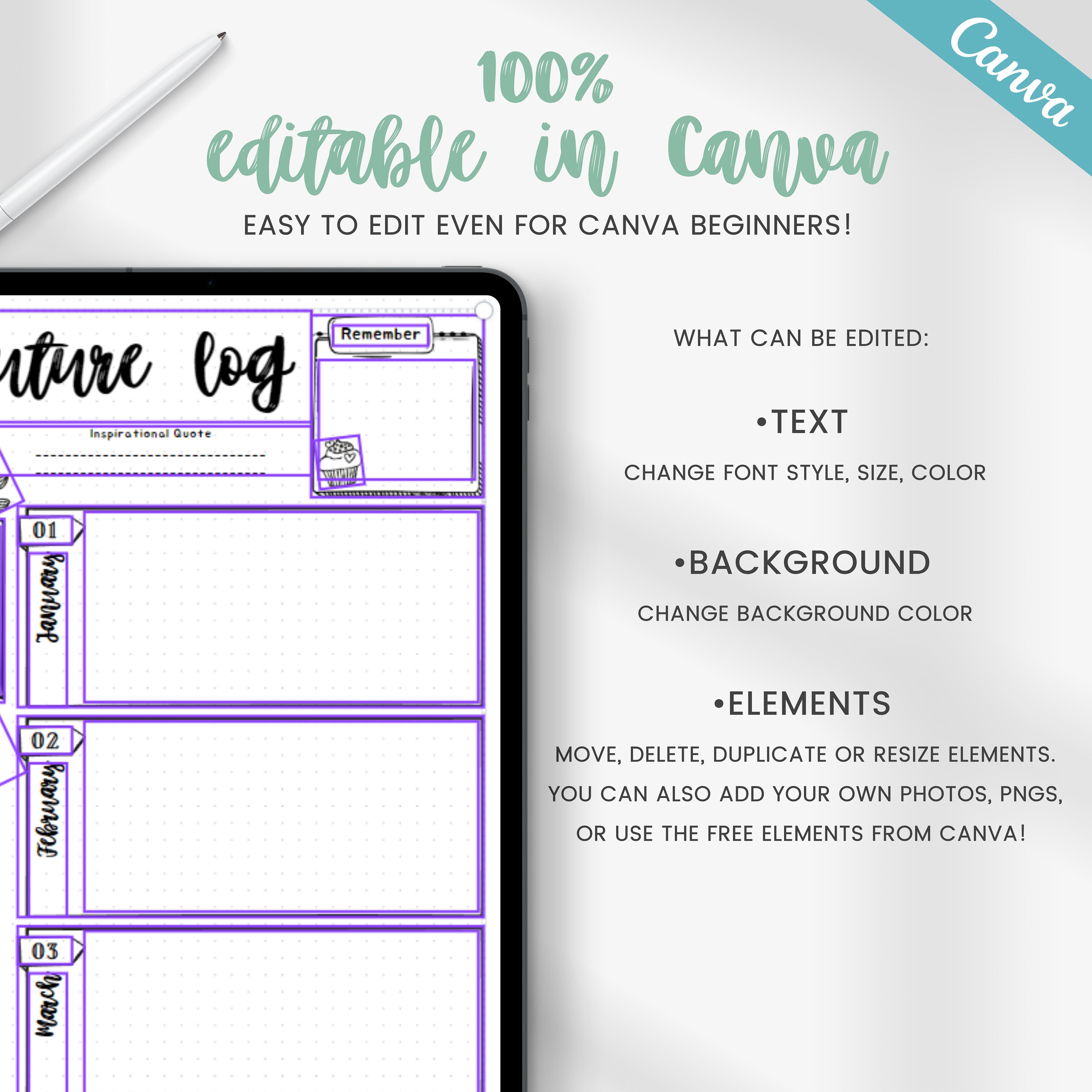 Printable Future Log Spread for Bullet Journaling, Annual Overview ...