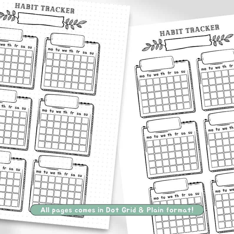 Editable Monthly Habit Tracker, Daily Routine Tracker, 30 Days Habit ...